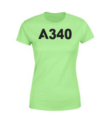 A340 Flat Text Designed Women T-Shirts