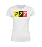 Flat Colourful 777 Designed Women T-Shirts