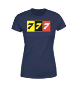 Flat Colourful 777 Designed Women T-Shirts