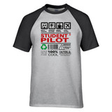 Student Pilot Label Designed Raglan T-Shirts