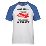 If You're Cool You're Probably a Pilot Designed Raglan T-Shirts