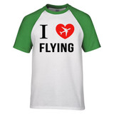 I Love Flying Designed Raglan T-Shirts