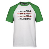I Fly Airplanes Designed Raglan T-Shirts