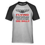 Flying One Ball Designed Raglan T-Shirts