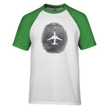 Aviation Finger Print Designed Raglan T-Shirts