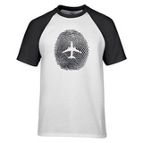 Aviation Finger Print Designed Raglan T-Shirts
