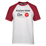Airplane Mode On Designed Raglan T-Shirts