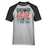 Airline Pilot Label Designed Raglan T-Shirts