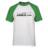 The Airbus A340 Designed Raglan T-Shirts