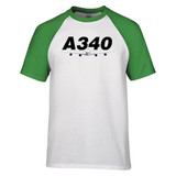 Super Airbus A340 Designed Raglan T-Shirts