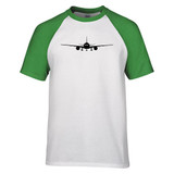 Boeing 777 Silhouette Designed Raglan T-Shirts