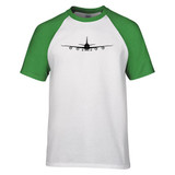 Boeing 747 Silhouette Designed Raglan T-Shirts