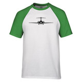 Boeing 717 Silhouette Designed Raglan T-Shirts