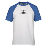 Boeing 717 Silhouette Designed Raglan T-Shirts