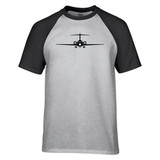 Boeing 717 Silhouette Designed Raglan T-Shirts