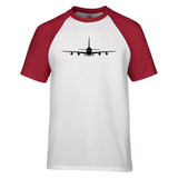 Airbus A380 Silhouette Designed Raglan T-Shirts