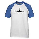 Airbus A380 Silhouette Designed Raglan T-Shirts