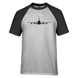 Airbus A380 Silhouette Designed Raglan T-Shirts
