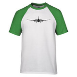 Airbus A330 Silhouette Designed Raglan T-Shirts