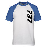 737 Side Text Designed Raglan T-Shirts