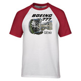 Boeing 777 & GE90 Engine Designed Raglan T-Shirts