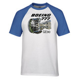 Boeing 777 & GE90 Engine Designed Raglan T-Shirts