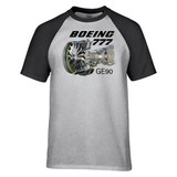 Boeing 777 & GE90 Engine Designed Raglan T-Shirts