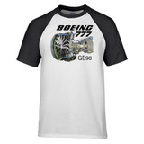 Boeing 777 & GE90 Engine Designed Raglan T-Shirts