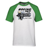 Boeing 757 & Rolls Royce (RB211) Engine Designed Raglan T-Shirts