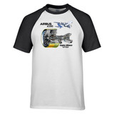 Airbus A380 & GP7000 Engine Designed Raglan T-Shirts