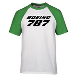 Boeing 787 & Text Designed Raglan T-Shirts