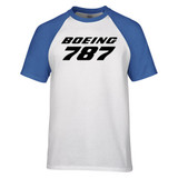 Boeing 787 & Text Designed Raglan T-Shirts