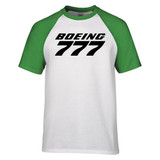 Boeing 777 & Text Designed Raglan T-Shirts