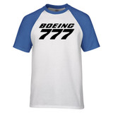 Boeing 777 & Text Designed Raglan T-Shirts