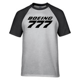 Boeing 777 & Text Designed Raglan T-Shirts