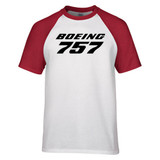 Boeing 757 & Text Designed Raglan T-Shirts