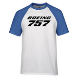 Boeing 757 & Text Designed Raglan T-Shirts