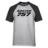 Boeing 757 & Text Designed Raglan T-Shirts