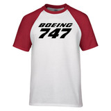 Boeing 747 & Text Designed Raglan T-Shirts