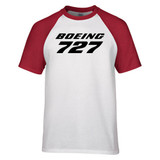 Boeing 727 & Text Designed Raglan T-Shirts