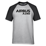 Airbus A340 & Text Designed Raglan T-Shirts