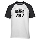 Boeing 787 & Plane Designed Raglan T-Shirts