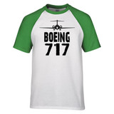 Boeing 727 & Plane Designed Raglan T-Shirts