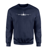 Airbus A340 Silhouette Designed Sweatshirts