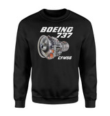 Boeing 737 Engine & CFM56 Designed Sweatshirts