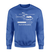 Pilot In Progress (Helicopter) Designed Sweatshirts