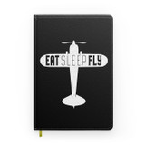 Eat Sleep Fly & Propeller Designed Notebooks