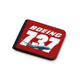 Super Boeing 737+Text Designed Wallets