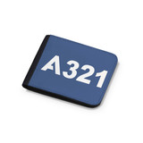 A321 Flat Text Designed Wallets