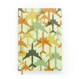 Seamless Colourful Airplanes Designed Notebooks